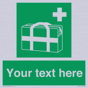 Custom sign safe condition Medical grab bag